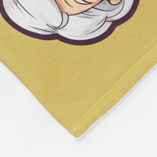 Alte Dame mit Hühnerdecke Fleecedecke (Ecke)