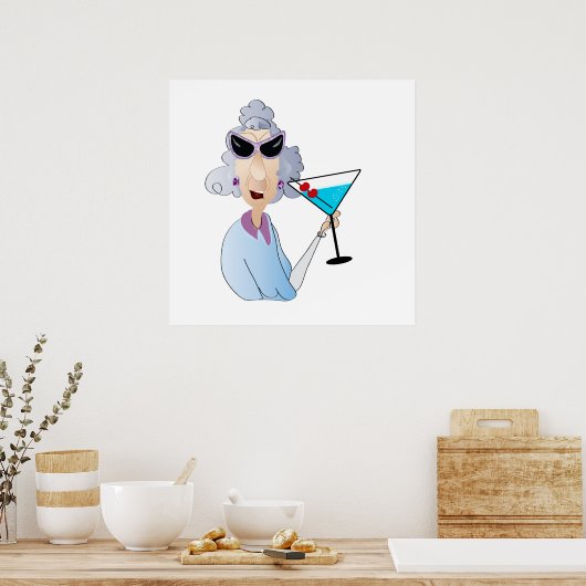 alte Dame Poster (Küche)