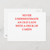 alte Dame Postkarte (Vorne/Hinten)