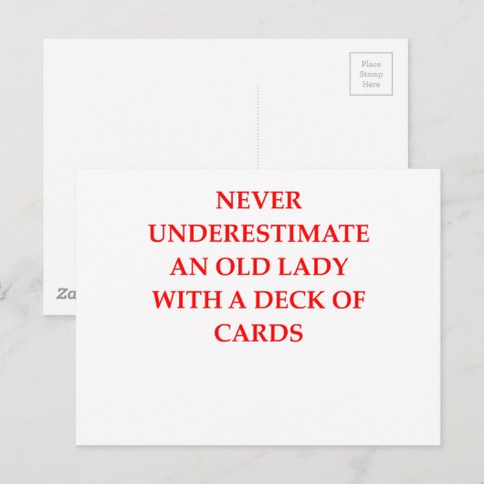 alte Dame Postkarte (Vorne/Hinten)