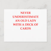 alte Dame Postkarte (Vorderseite)