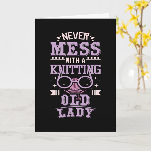 Alte Dame streichen Karte (Gelbe Blume)