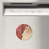 alte Dame und Zigarre Magnet (In Situ (Geschirrspüler))