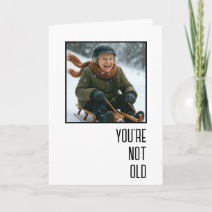 Alte Dame zum Geburtstag rast bergab Karte