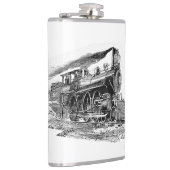 Alte Dampf-Lokomotive Flachmann (Rechts)