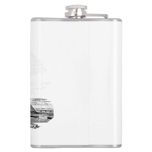 Alte Dampf-Lokomotive Flachmann (Rückseite)