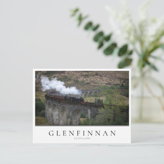 Alte Dampfbahn auf Glenfinnan Viadukt Postkarte (Stehend Vorderseite)