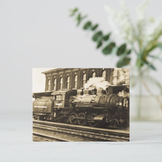 Alte Dampfbahn Motor 6995 Postkarte (Stehend Vorderseite)