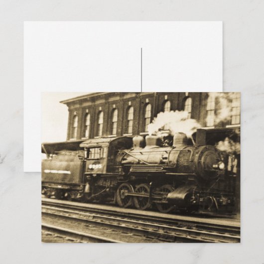 Alte Dampfbahn Motor 6995 Postkarte (Vorne/Hinten)