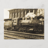 Alte Dampfbahn Motor 6995 Postkarte (Vorderseite)