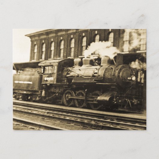 Alte Dampfbahn Motor 6995 Postkarte (Vorderseite)