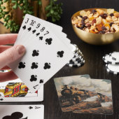 Alte Dampflok Spielkarten (In Situ)