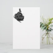 Alte Dampflokomotive Briefpapier (Stehend Vorderseite)
