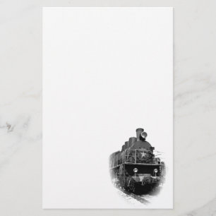 Alte Dampflokomotive Briefpapier