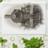 Alte Dampflokomotive Handtuch (Gefaltet)