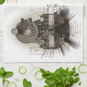Alte Dampflokomotive Handtuch (Gefaltet)