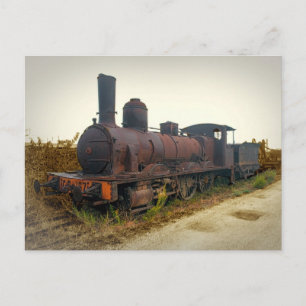Alte Dampflokomotive in Portugal Postkarte