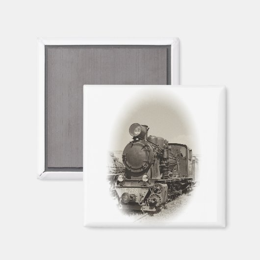 Alte Dampflokomotive Magnet (Vorderseite/Rückseite)