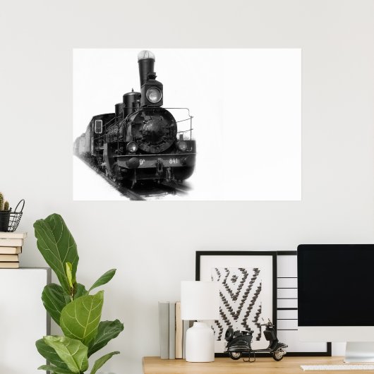 Alte Dampflokomotive Poster (Heimbüro)