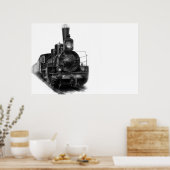 Alte Dampflokomotive Poster (Küche)