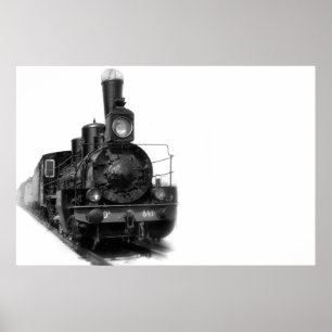 Alte Dampflokomotive Poster