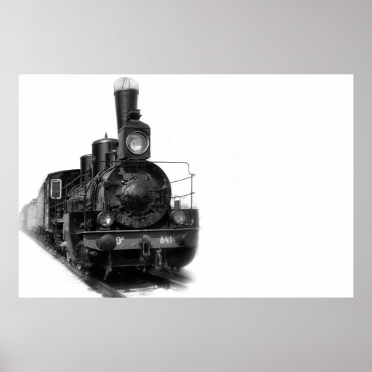 Alte Dampflokomotive Poster (Vorne)