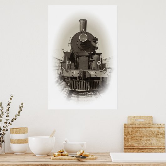 Alte Dampflokomotive Poster (Küche)