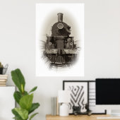 Alte Dampflokomotive Poster (Heimbüro)
