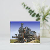 alte Dampflokomotive Postkarte (Stehend Vorderseite)