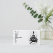 Alte Dampflokomotive Visitenkarte (Stehend Vorderseite)