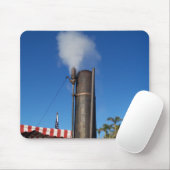 alte Dampfpfeife mit weißem Dampfstrahl Mousepad (Mit Mouse)