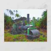 Alte Dampfwalze Postkarte (Vorderseite)