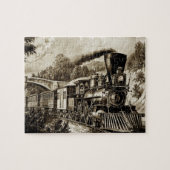Alte Dampfzugbahn Puzzle (Horizontal)