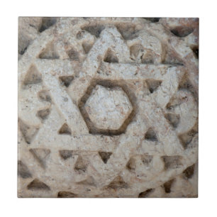Alte Davidstern-Schnitzerei, Israel Fliese