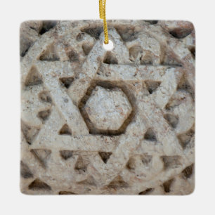 Alte Davidstern-Schnitzerei, Israel Keramikornament