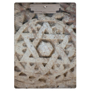 Alte Davidstern-Schnitzerei, Israel Klemmbrett