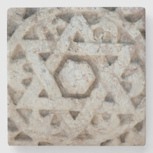 Alte Davidstern-Schnitzerei, Israel Steinuntersetzer
