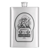 Alte der Husten-Medizin des Großvaters - stumm und Flachmann (Vorderseite)