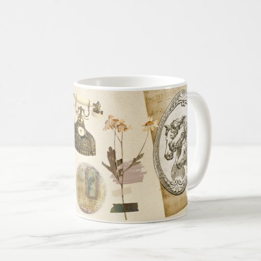 Alte Design Viktorianische Epoche Aufkleber Kaffeetasse (VorderseiteRechts)
