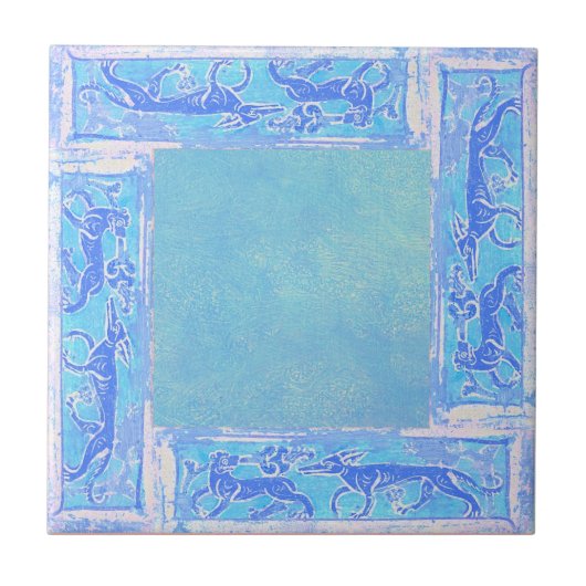 Alte Designs in Sky Blue Vierte von vier Fliese (Vorderseite)