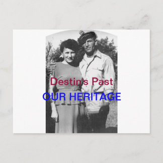 ALTE DESTIN POSTCARD~VINTAG~CAPTAIN & EHEFRAU, 194 POSTKARTE