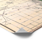 Alte detaillierte Straßenkarte von Chicago Poster (Ecke)