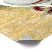 Alte deutsche Eukalyptbe in der Runde Poster (Ecke)