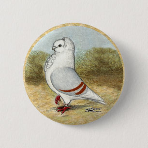 Alte deutsche Eule in der Runde Button