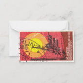 Alte deutsche Porto-Briefmarke Mitteilungskarte (Vorderseite)