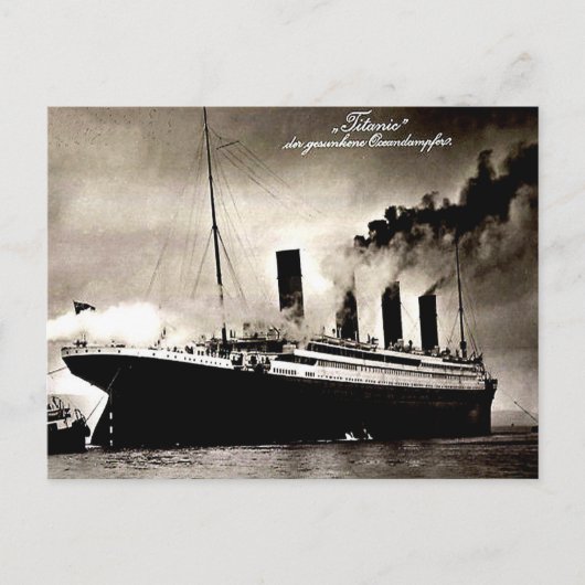 Alte deutsche Postkarte - Titanic (Vorderseite)