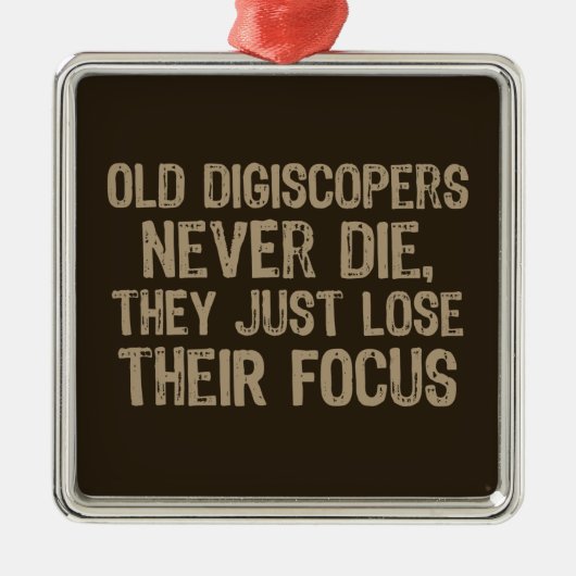 Alte Digiskoper Silbernes Ornament (Vorne)