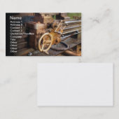 Alte Drehbankmaschine Visitenkarte (Vorne/Hinten)