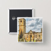 Alte Dreifaltigkeitsgotische Architektur Kirche Button (Vorne & Hinten)