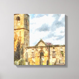 Alte Dreifaltigkeitsgotische Architektur Kirche Leinwanddruck